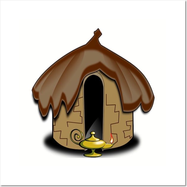 Hut with a magic Lamp Wall Art by teedesign20